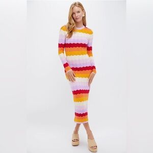 Hyacinth House Sunset Stripe Montego Knit Midi Dress from Tuckernuck